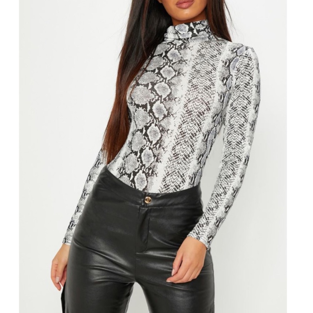 Snake print bodysuit